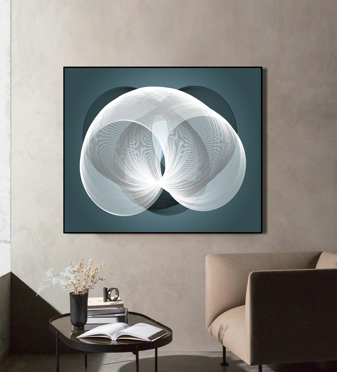 Silky Texture Layers (Refined Canvas Textile Wall Art: Available in Various Sizes, Featuring an Abstract Painting)