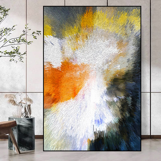 Waterfall (Refined Canvas Textile Wall Art: Available in Various Sizes, Featuring an Abstract Painting)